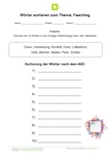 Wörter nach ABC ordnen (Fasching) Wörter nach ABC ordnen (Fasching)